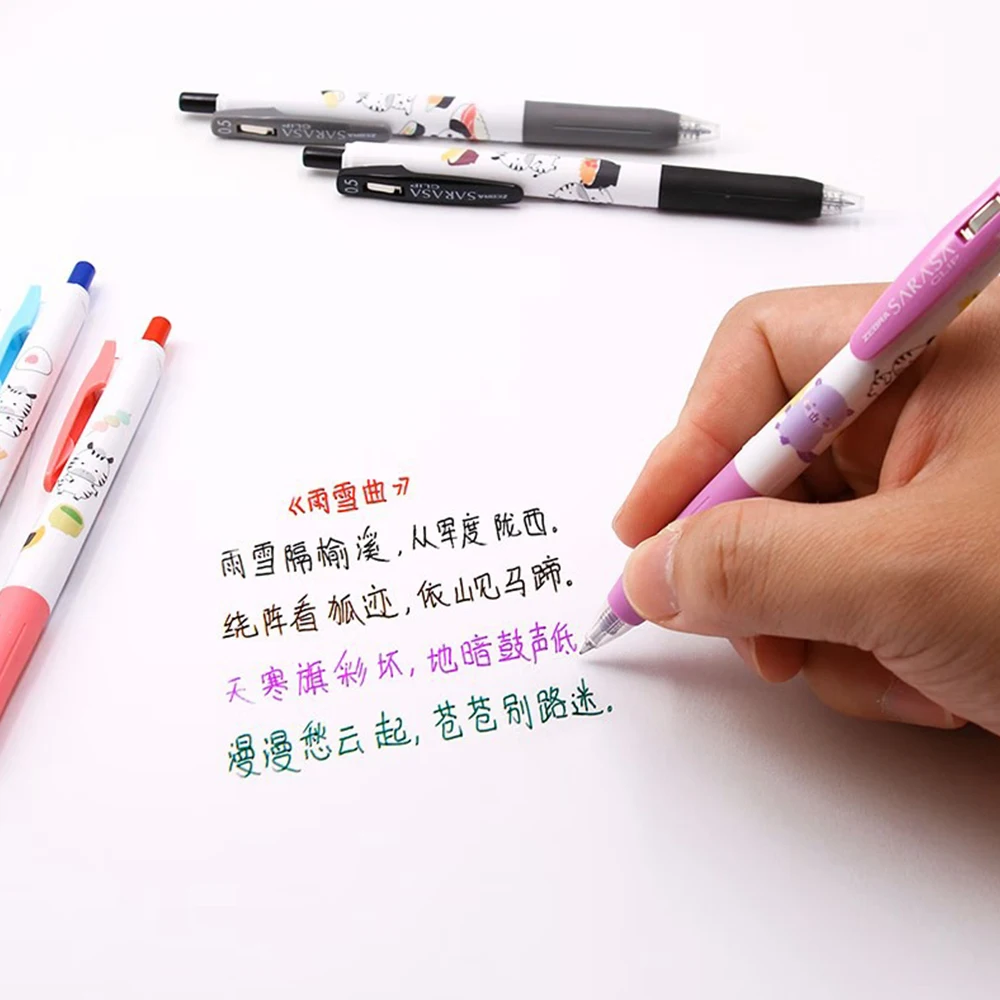 5pcs Japan ZEBRA Color Gel Pen - đánh giá và giá Zebra Pen Mildliner